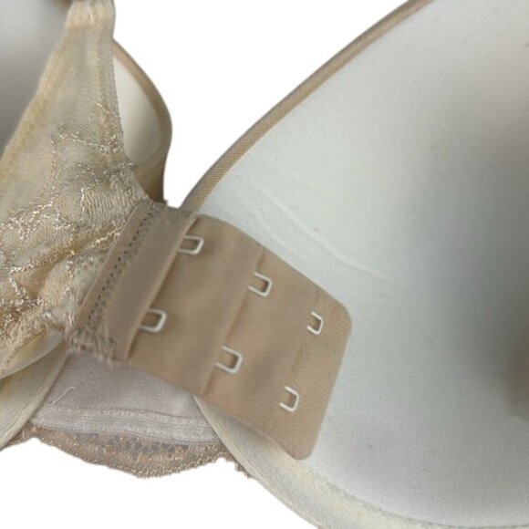 Maidenform Bra Wire Beige Lace Women's Size 38D - See description - Picture 7 of 8